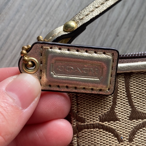 Coach Monogrammed Floral Wristlet - Picture 4 of 5